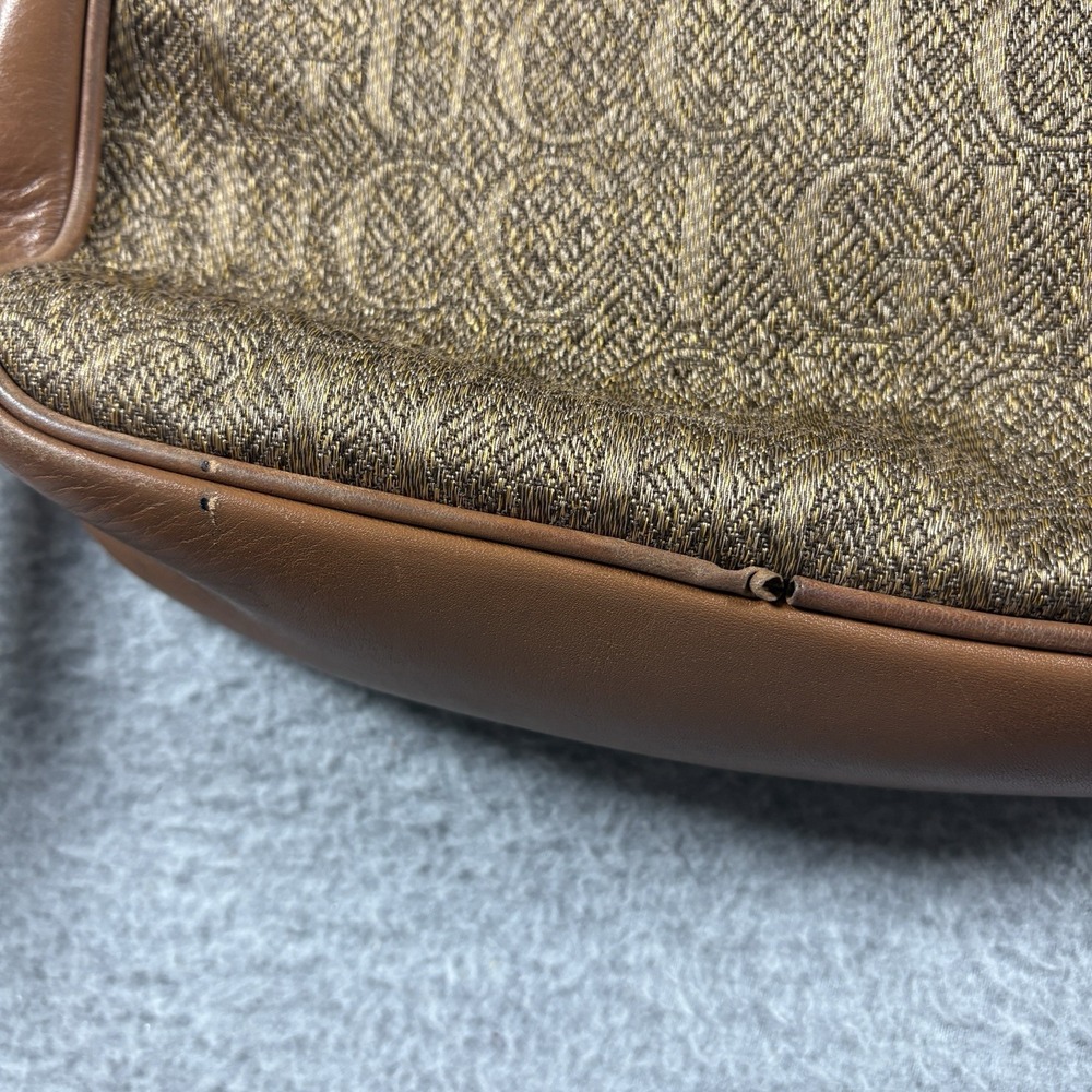 Vintage 80s Gucci GG Monogram Camera Bag Leather Crossbody Shoulder Purse Italy - Picture 7 of 16
